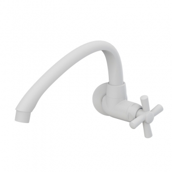 Torneira Cozinha Parede Horizontal Cross Branca 1/2-3/4 - Tigre#SIMONLEX#