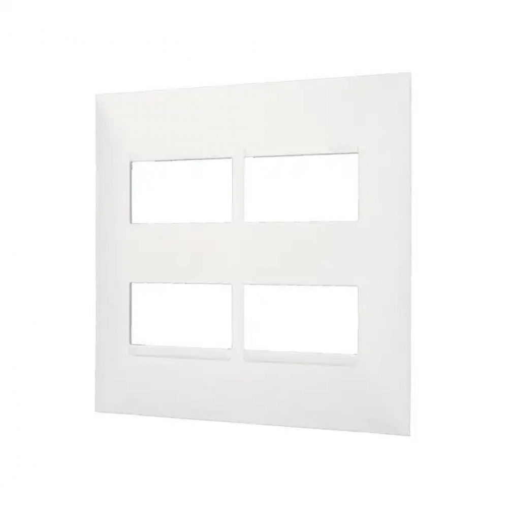 Placa 4x4 2Seções+2Seções Separadas Pial Plus - Branco#SIMONLEX#