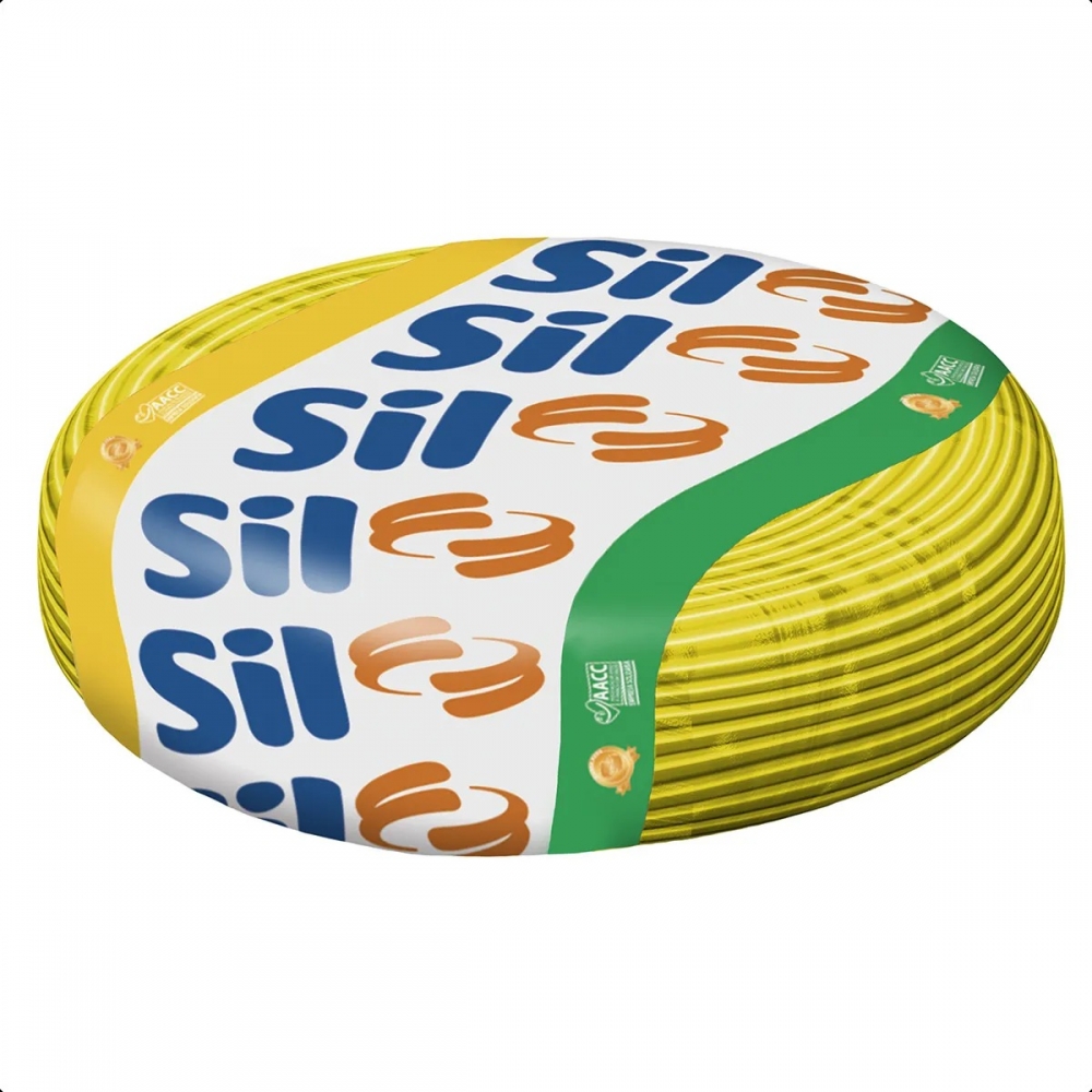 Cabo Flex Rolo 100m 6,0mm2 750v Amarelo - Sil#SIMONLEX#