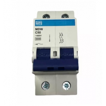 Disjuntor Bipolar Din 50A C Mdw 3kA - Weg#SIMONLEX#