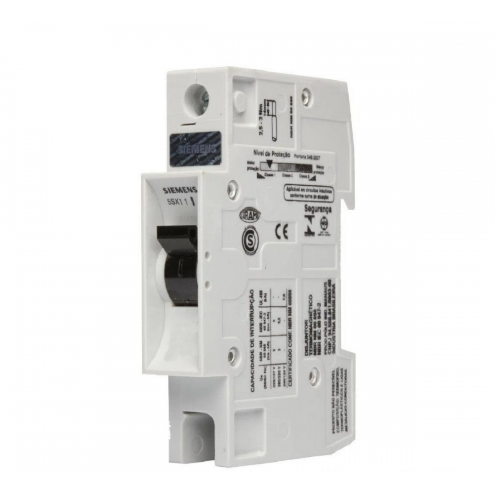 Disjuntor Din C Unipolar 10A 5SX1 - Siemens#SIMONLEX#