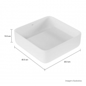 Cuba Quadrada De Apoio Com Válvula 40cm Slim - Branca - Deca#SIM#