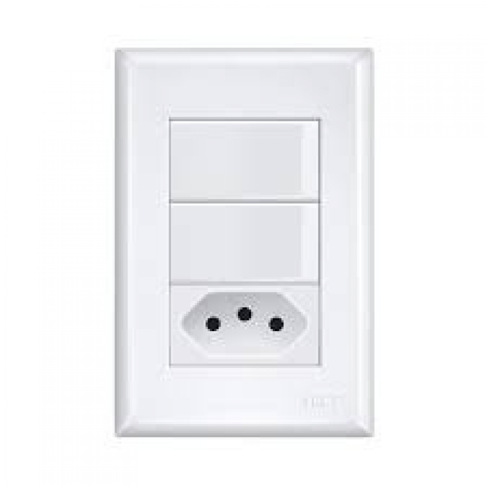 Interruptor 2S Simples + Tomada 2P+T 10A - Fame#SIMONLEX#