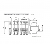 Disjuntor Unipolar 25A Din C Shb Gii 3kA - Soprano#SIMONLEX#