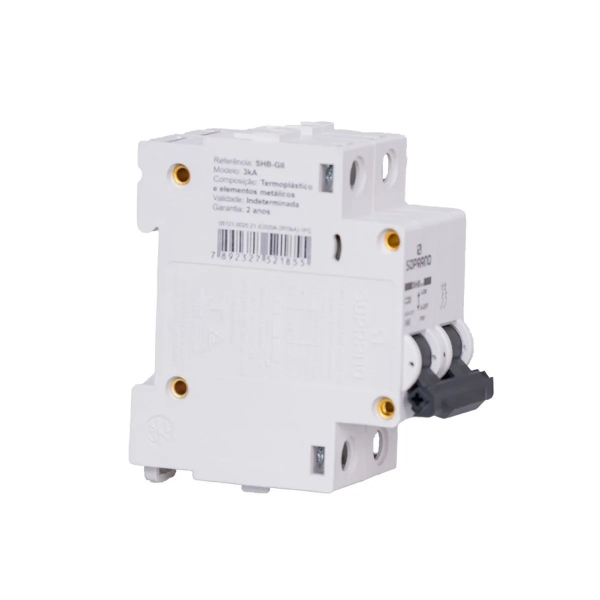 Disjuntor Bipolar 20A Din C Shb Gii 3kA - Soprano#SIMONLEX#