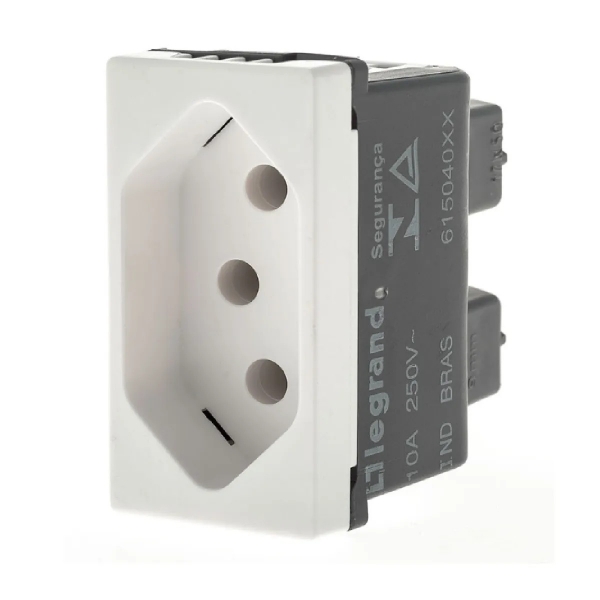 Módulo Tomada 2P+T 10A Pial Plus - Branco#SIMONLEX#