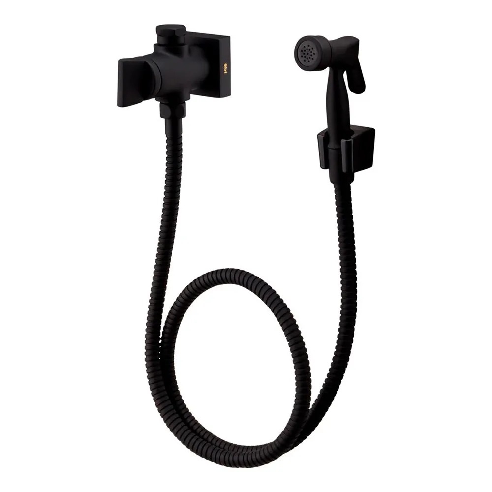 Ducha Higiênica Com Derivação Prima 1/2 1/4  1745 - Preto Fosco - Fani#SIMONLEX#