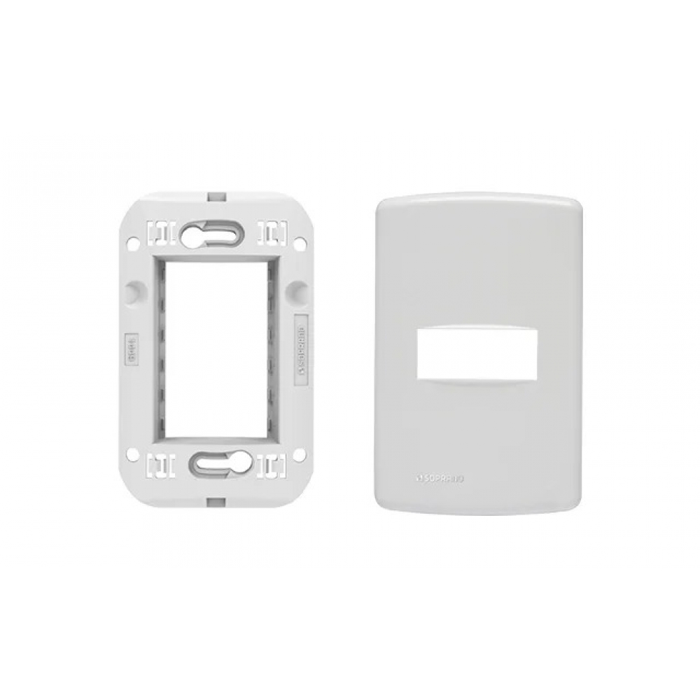 Duale Placa 4x2 1 Modulo C/ Suporte - Soprano#SIMONLEX#