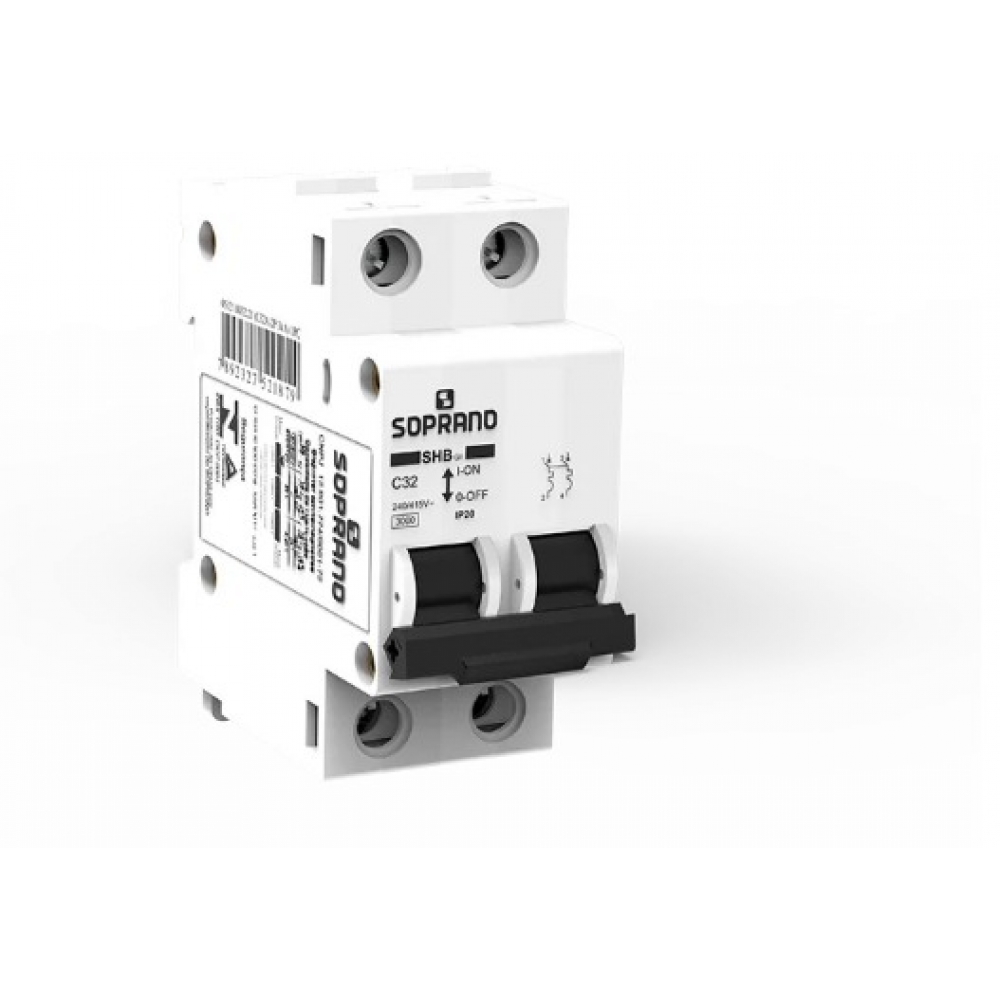 Disjuntor Bipolar DIN 63A 3KA – Soprano#SIMONLEX#