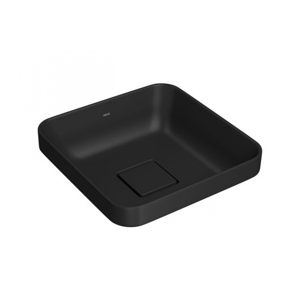 Cuba Slim De Sobrepor Quadrada 30cm Ébano Fosco - Deca#SIM#