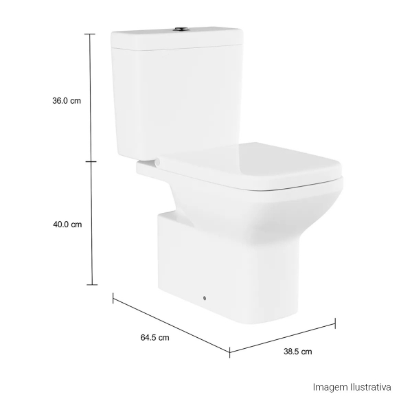 Bacia + Caixa Acoplado Kit Completo Clean - Branco - Deca#SIM#