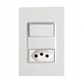 Delta Interruptor 1s Simples + 1 Tomada 2p+T 10a - Soprano#SIMONLEX#