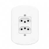 Fame Blanc Tomada 2P+T Dupla 10A Padrão Brasil#SIMONLEX#