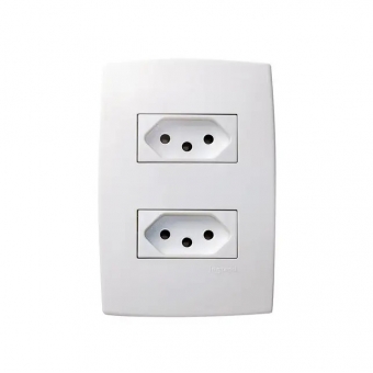 Conjunto Tomada Dupla 2P+T 10A Pial Plus - Legrand#SIMONLEX#