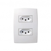 Conjunto Tomada Dupla 2P+T 10A Pial Plus - Legrand#SIMONLEX#