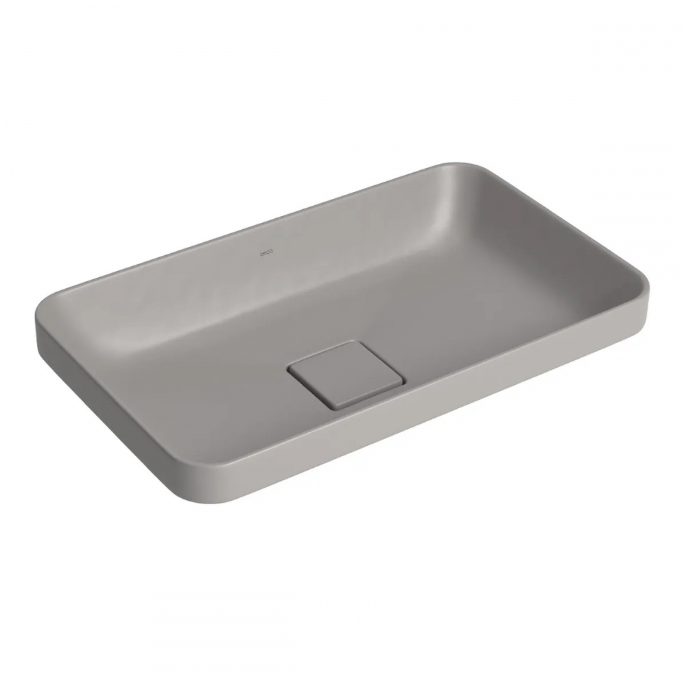 Cuba De Sobrepor Slim Retangular 50cm Cinza Antracite - Deca#SIM#