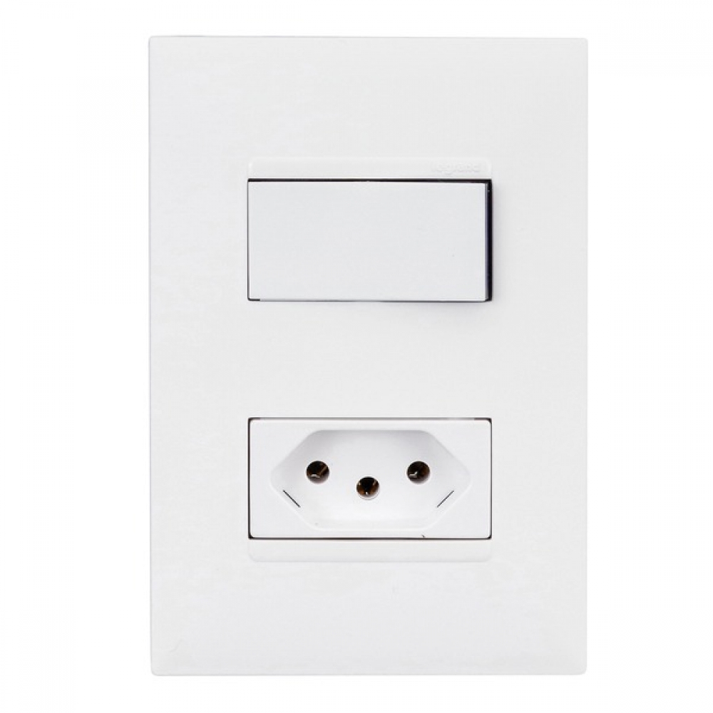Conjunto Interruptor Paralelo Tomada 2P+T 10A Pial Plus - Legrand#SIMONLEX#