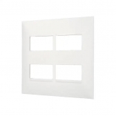 Placa 4x4 2 Seções + 2 Seções Separadas Pial Plus  - Branco - Legrand#SIMONLEX#