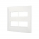 Placa 4x4 2 Seções + 2 Seções Separadas Pial Plus  - Branco - Legrand#SIMONLEX#