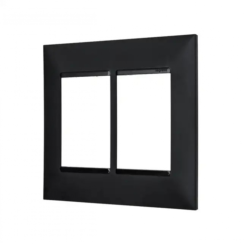 Placa 4X4 6 Postos Sem Suporte Pial Plus - Preto#SIMONLEX#