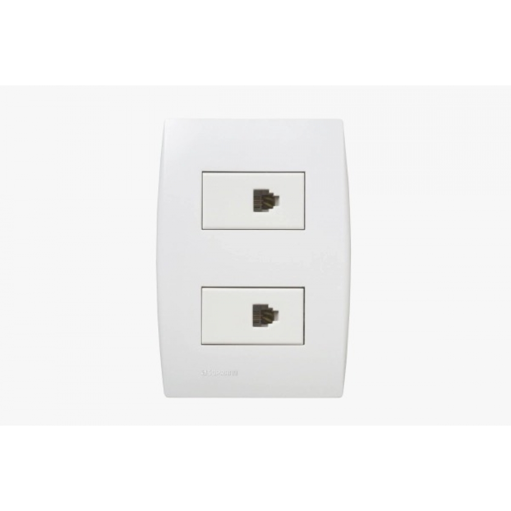Ilus Tomada Telefone Rj11 Dupla - Soprano#SIMONLEX#