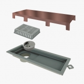 Ralo Linear 25cm Pvc Tiny Acabamento Inox Rose Gold - Elleve#SIMONLEX#