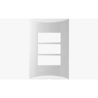 Brava Placa 4X2 3 Módulos Sem Suporte - Soprano#SIMONLEX#