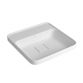 Cuba De Sobrepor Slim Quadrada Com Mesa 40cm Branco - Deca#SIM#