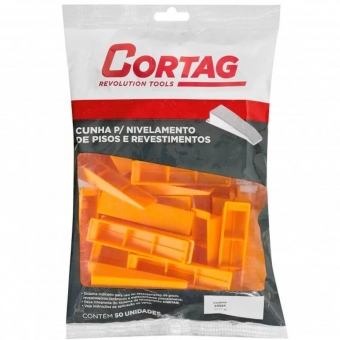 Cunha Para Espaçador/Niveladora Piso Laranja 50un - Cortag#SIMONLEX#