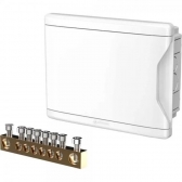 Quadro de Distribuição de Pvc Embutir Branco 11/16 Disjuntores Com Barramento - Krona#SIMONLEX#