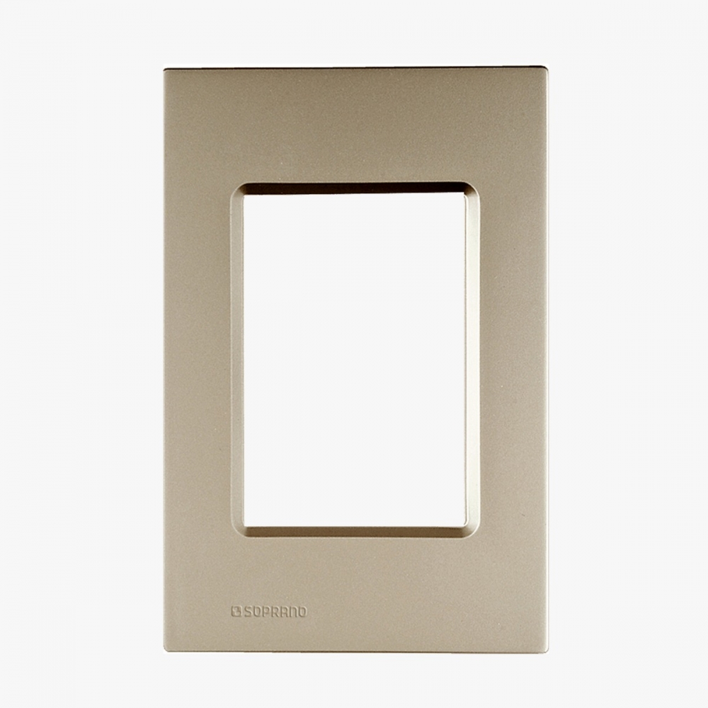 Placa 4x2 3 Modulos Champanhe Delta - Soprano#SIMONLEX#