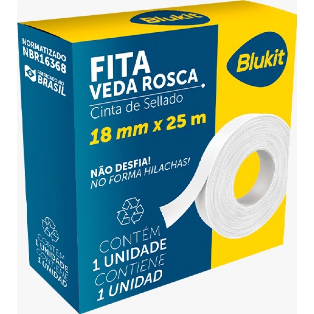 Fita Veda Rosca 18mm X 25 M - Blukit#SIMONLEX#
