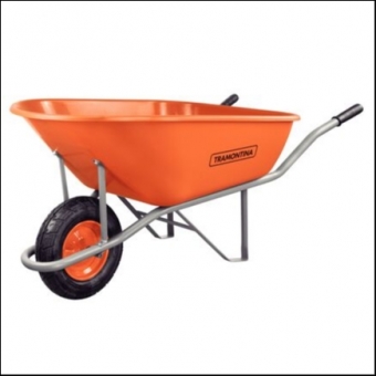 Carrinho De Mão C/Caçamba Plástica 4,8mm 110 L, Braço Metálico - Tramontina#SIMONLEX#