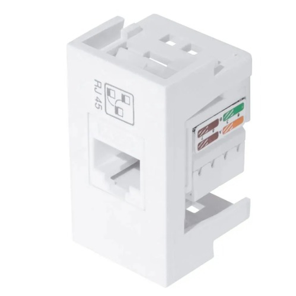 Fame Modulo Tomada RJ45 8V CAT6E Modulare / Evidence / Blanc+#SIMONLEX#