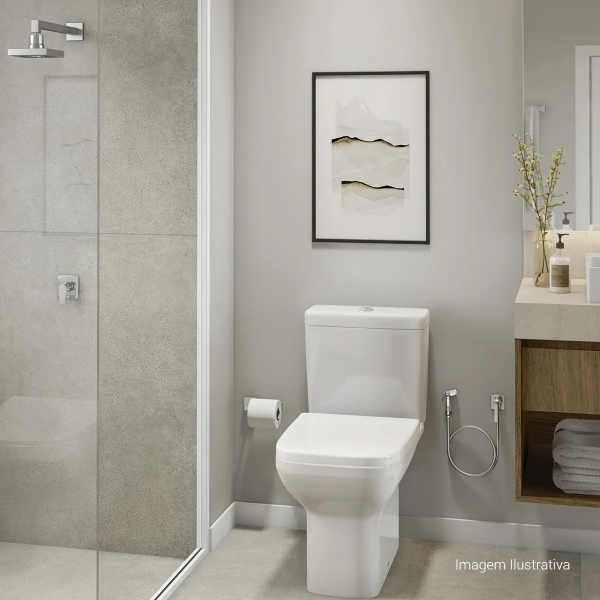 Bacia + Caixa Acoplado Kit Completo Clean - Branco - Deca#SIM#