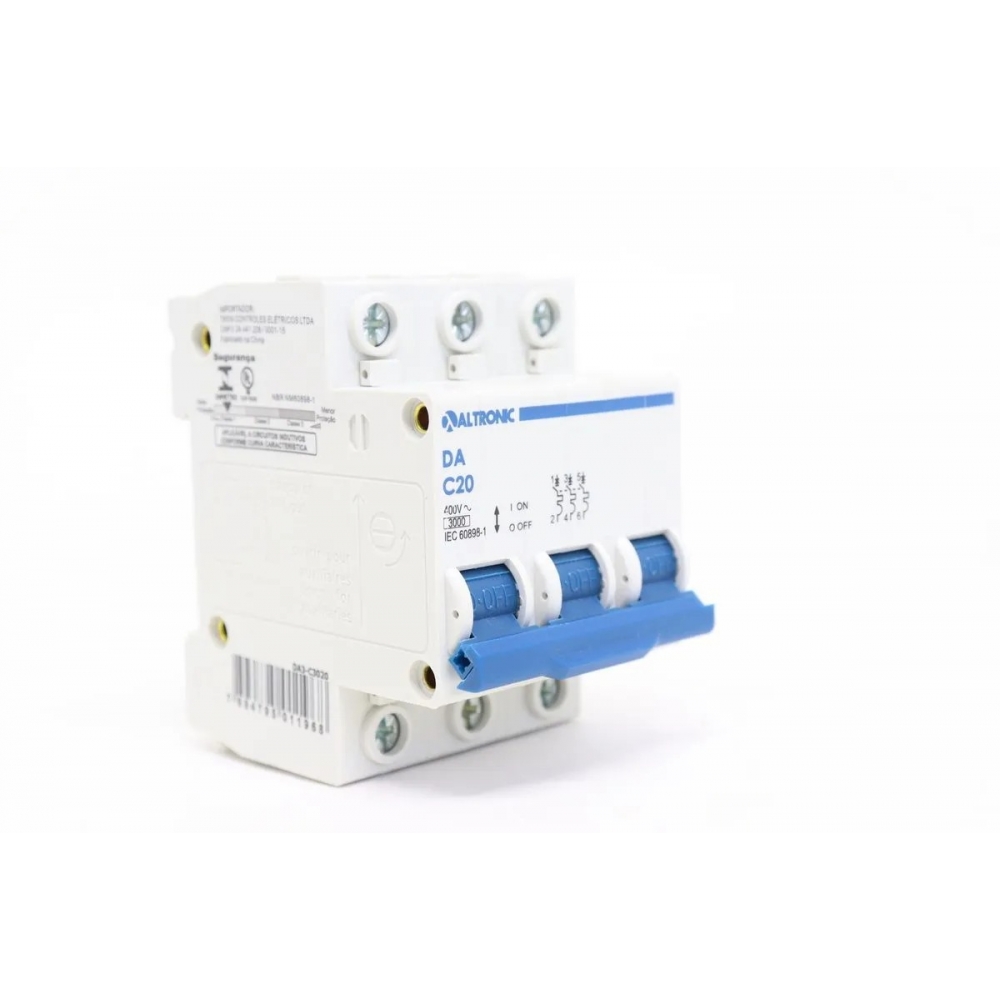 Disjuntor Tripolar Din C 20A 3kA - Tron#SIMONLEX#