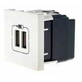 Módulo Tomada Dupla USB Carga 2.4A Pial Plus - Branco - Legrand#SIMONLEX#