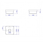 Cuba Slim De Sobrepor Quadrada 30cm Ébano Fosco - Deca#SIM#
