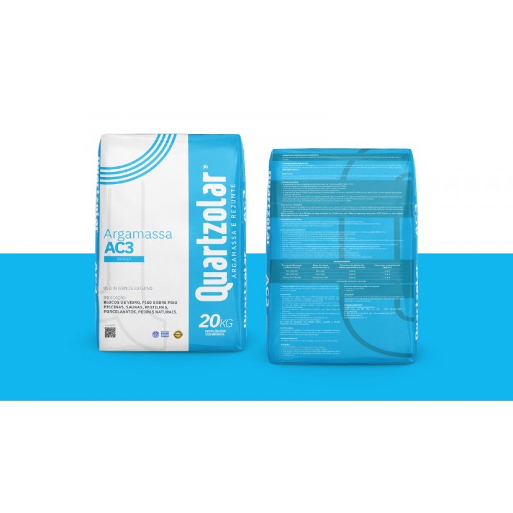 Argamassa ACIII Branca 20kg - Quartzolar#SIMONLEX#