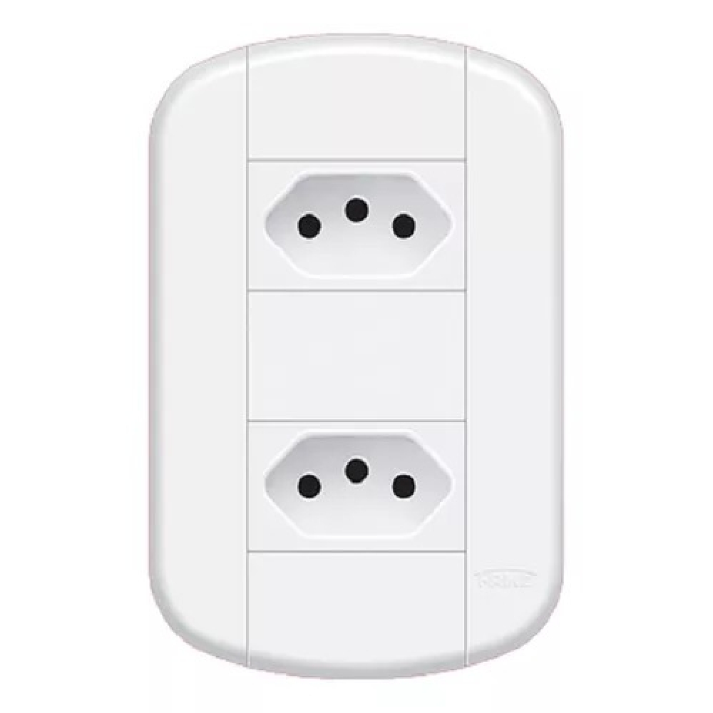 Fame Blanc+ 2 Tomadas Padrão 2PT Distanciadas 20A CP#SIMONLEX#