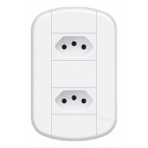 Fame Blanc+ 2 Tomadas Padrão 2PT Distanciadas 20A CP#SIMONLEX#