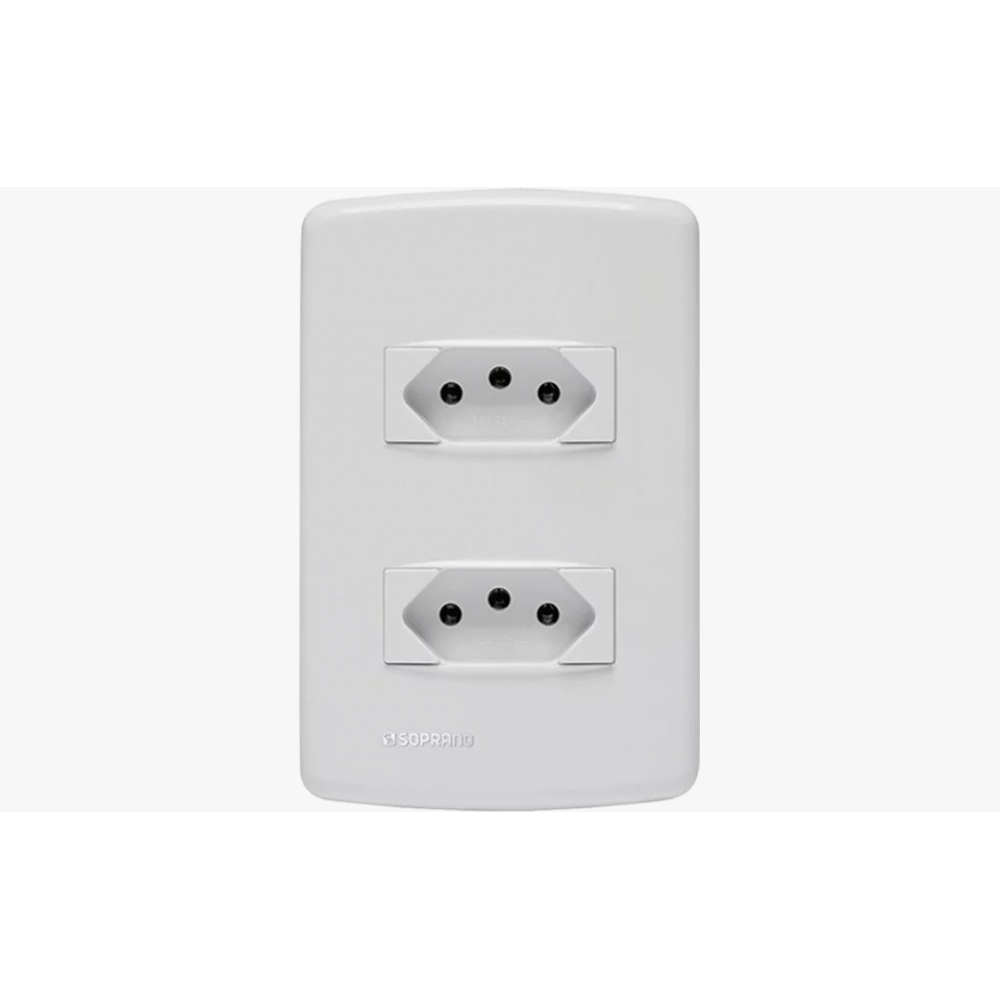 Duale Tomada Duplex 10A - Soprano#SIMONLEX#