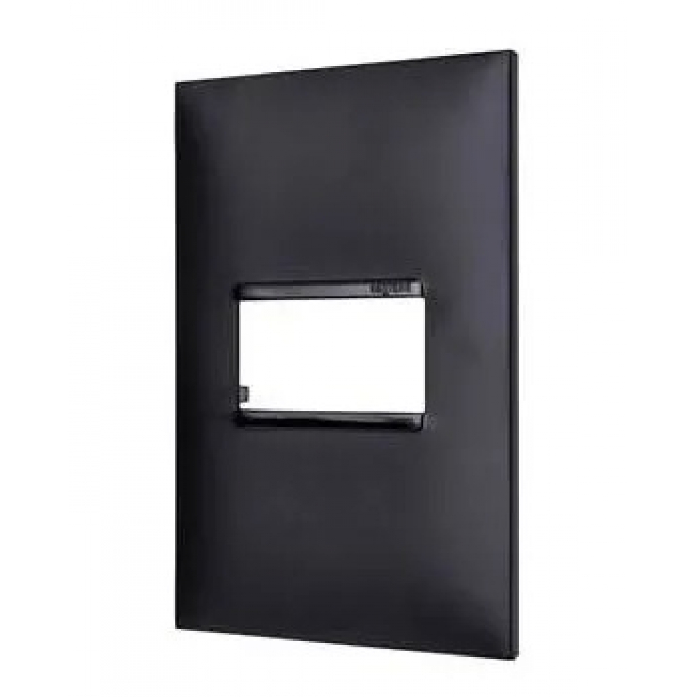 Placa 4X2 1 Posto Horizontal Sem Suporte Pial Plus - Preto#SIMONLEX#