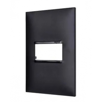 Placa 4X2 1 Posto Horizontal Sem Suporte Pial Plus - Preto#SIMONLEX#