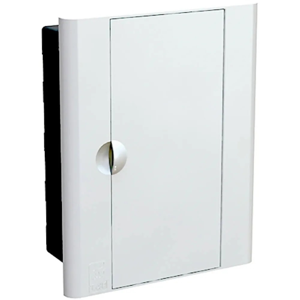 Quadro de Distribuição de Pvc Embutir Branco 8 Disjuntores Din Sem Barramento - Taf#SIMONLEX#