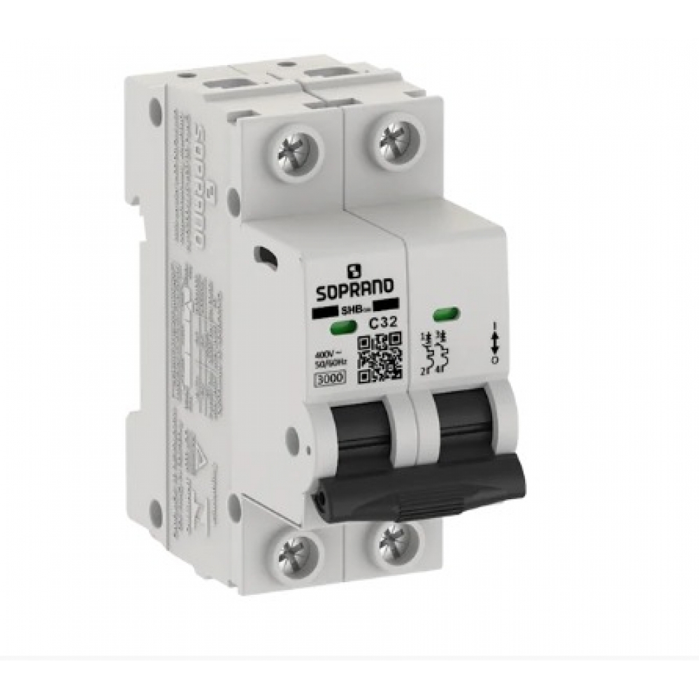 Disjuntor Bipolar Din 32A 3KA - Soprano#SIMONLEX#