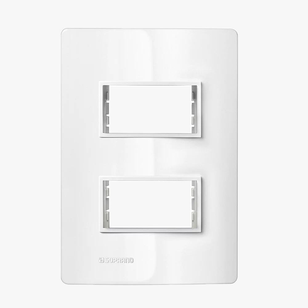 Revita Placa 4X2 2 Módulos + Suporte BR - Soprano#SIMONLEX#