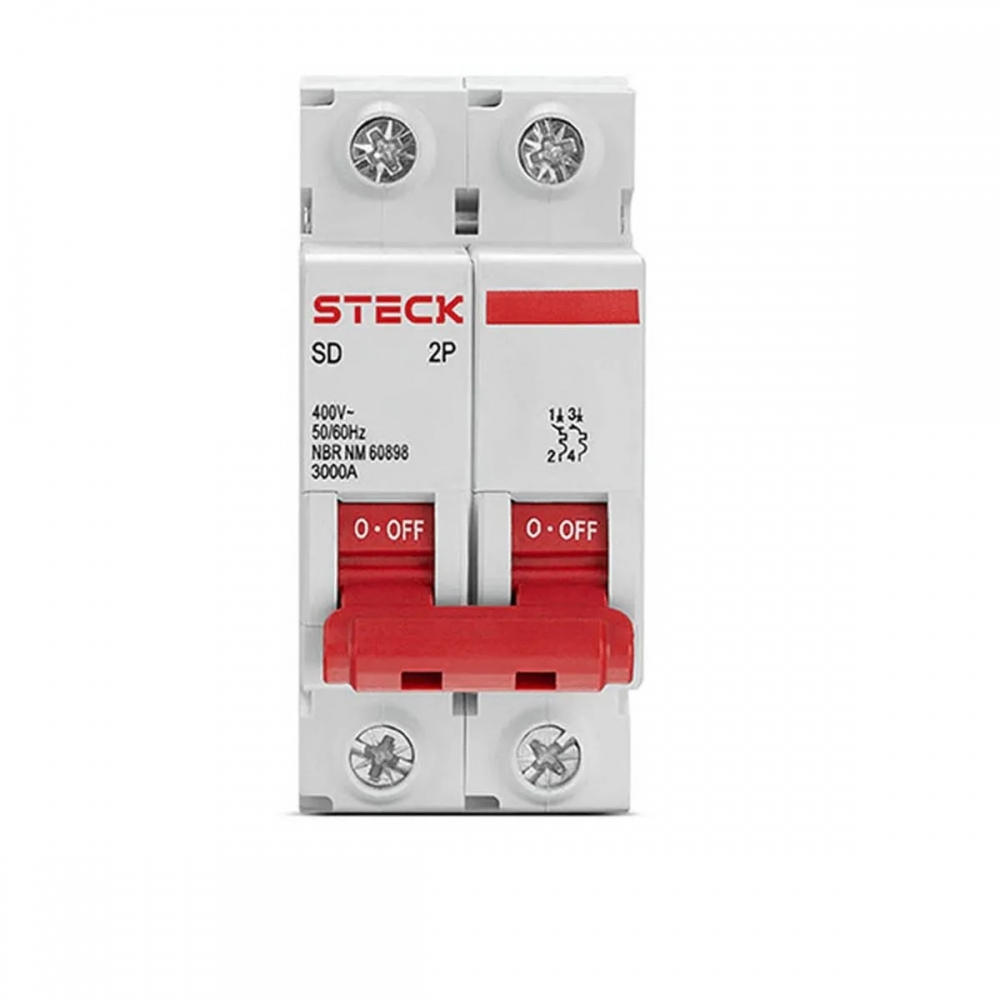 Disjuntor Bipolar Din C 50A 3kA - Steck#SIMONLEX#