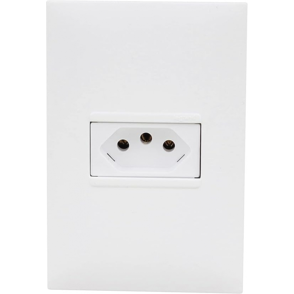 Conjunto Tomada 2P + T 10A Pial Plus - Branco#SIMONLEX#