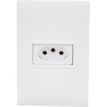 Conjunto Tomada 2P + T 10A Pial Plus - Branco#SIMONLEX#